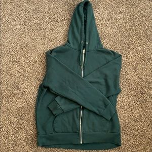 XL zip up green hoodie
